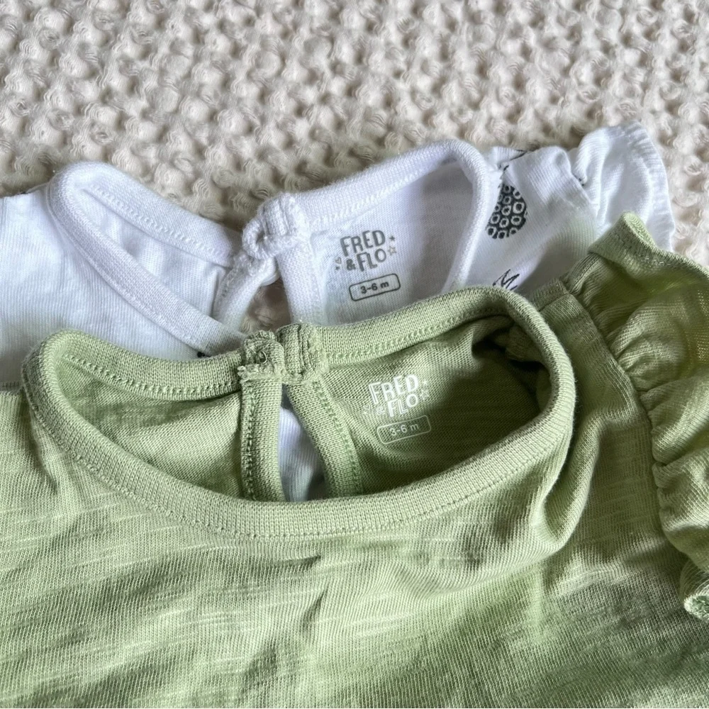 Fred & Flo Baby Girl 2 Pack Romper Set